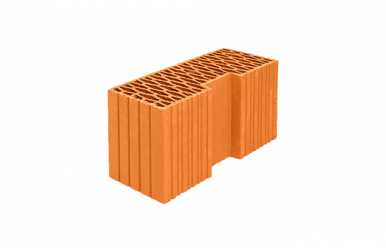Керамический рядовой блок Porotherm 44R угловой блок