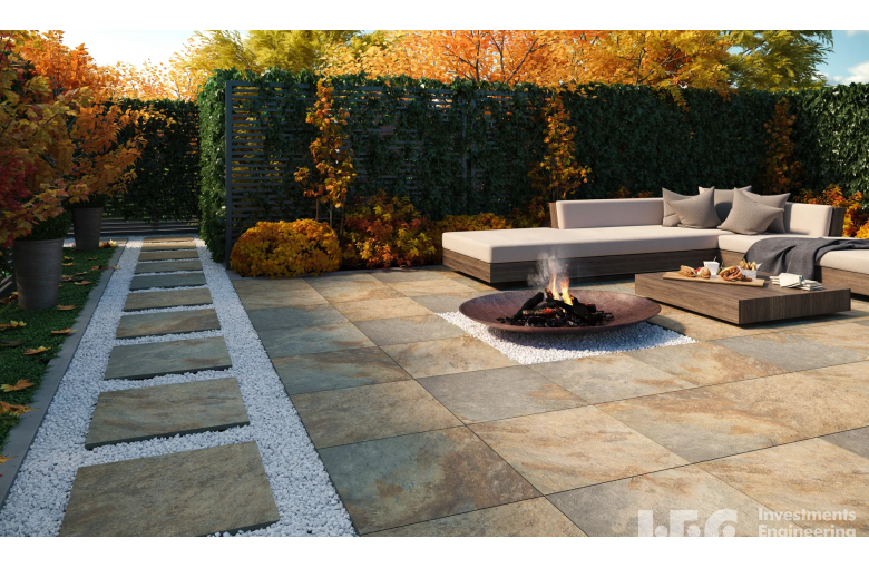 Террасная плита Paradyz Rustic Gold 595х595 