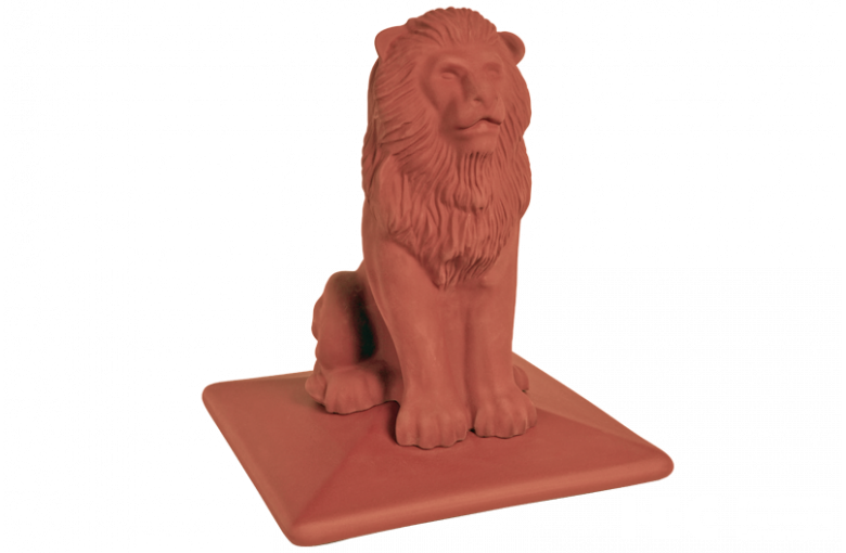Клинкерный заборный оголовок King Klinker Lion 01 Рубиновый красный 