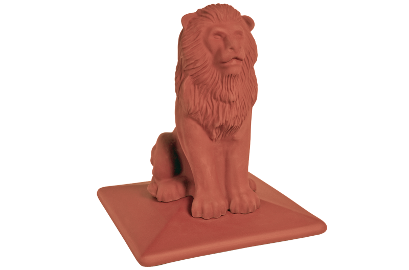 Клинкерный заборный оголовок King Klinker Lion 01 Рубиновый красный 